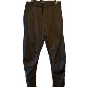 Jordan Black Nylon Basketball Comfortable Joggers Track Pants Black Size L
